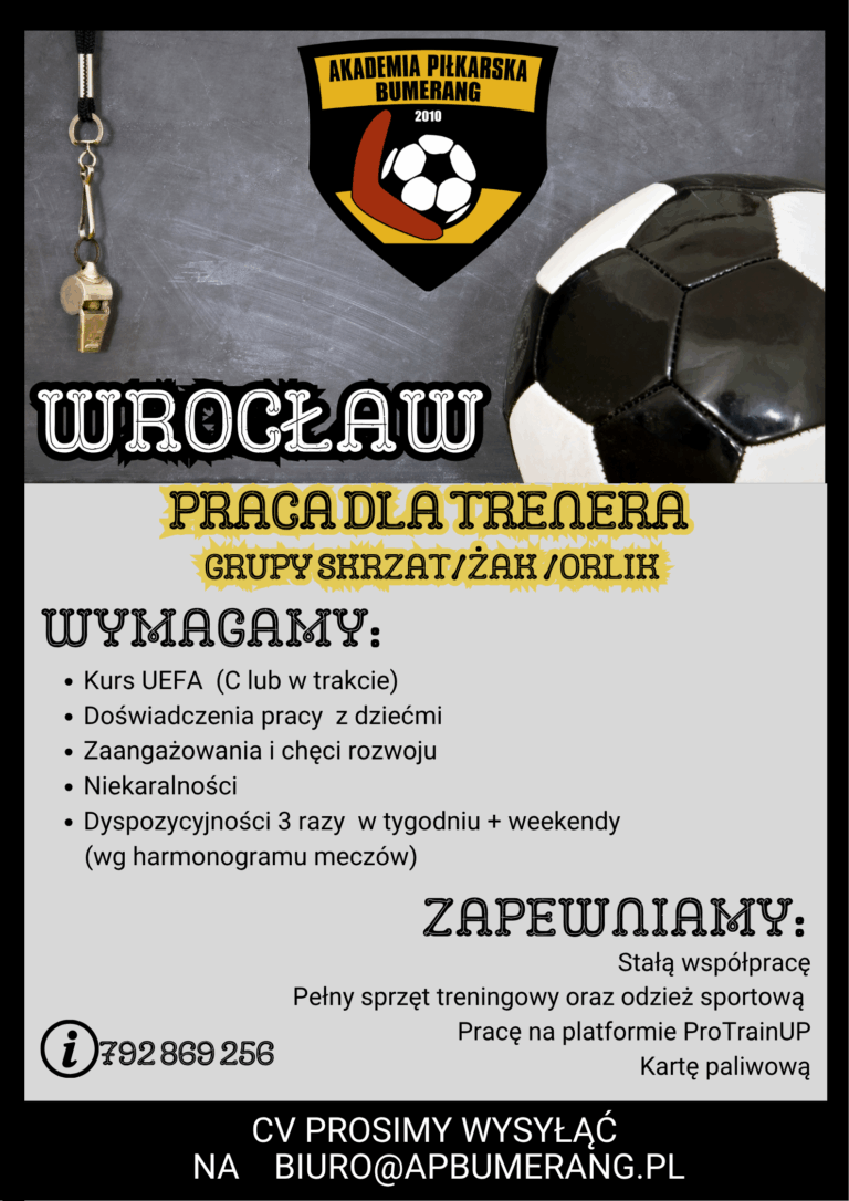 OFERTA PRACY – TRENER UEFA